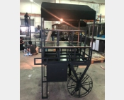 black flower cart